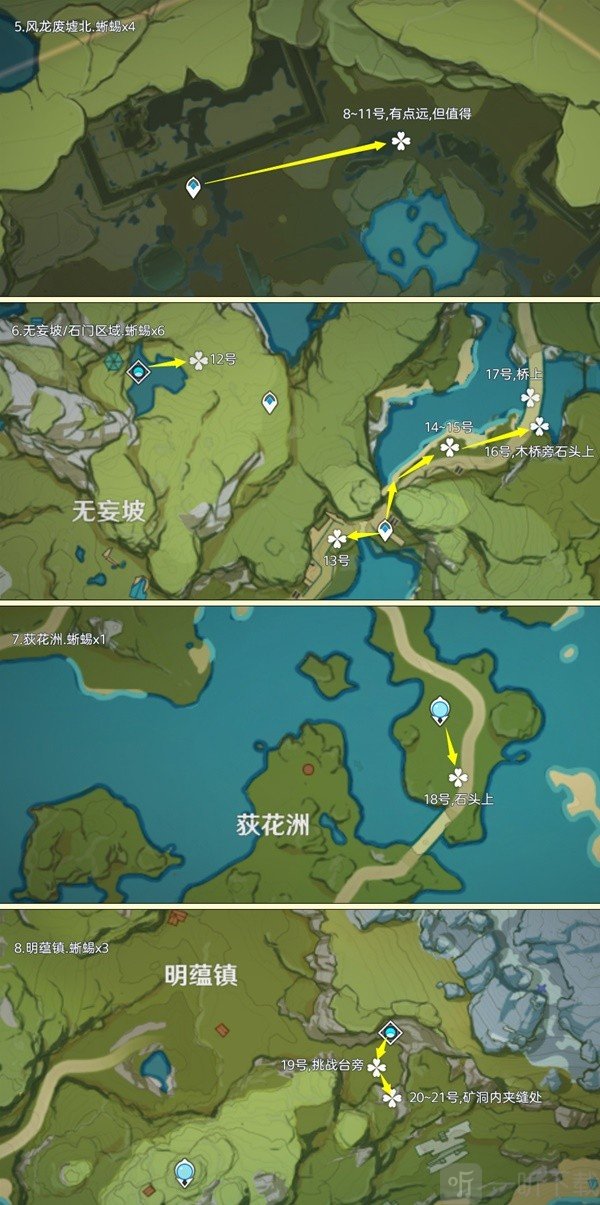 原神蜥蜴尾巴采集地点 原神蜥蜴尾巴采集路线